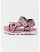 Clarks Sandale cu velcro si logo brodat Peak Web - Gri/Roz deschis
