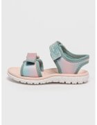 Clarks Sandale cu velcro Surfing Tide - Turcoaz/Roz pastel