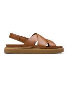 Clarks Sandale de piele cu barete incrucisate Aristella - Caramel