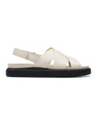 Clarks Sandale de piele cu barete incrucisate Aristella - Crem