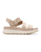Clarks Sandale de piele cu platforma Tuscan - Bej