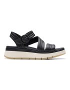 Clarks Sandale de piele cu platforma Tuscan - Negru