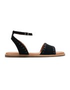 Clarks Sandale de piele intoarsa cu bareta lata - Negru