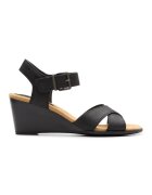 Clarks Sandale demi-wedge de piele - Negru