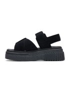 Clarks Sandale din piele cu model animal print - Negru stins