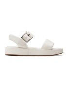 Clarks Sandale flatform de piele - Alb