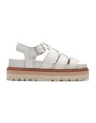 Clarks Sandale flatform de piele - Alb