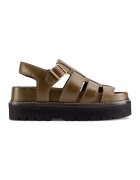Clarks Sandale flatform de piele - Kaki