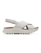 Clarks Sandale wedge cu barete incrucisate Dashlite - Alb fildes