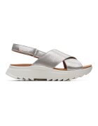 Clarks Sandale wedge cu barete incrucisate Dashlite - Argintiu