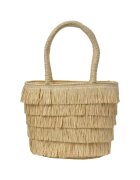 Clayre  Eef Geanta de mana Juleeze - bej - 24x16x10cm - din poliester - cu franjuri