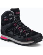 CMP Bocanci trekking dama - Athunis Mid - Piele ecologica - Stofa - Spuma - Negru - Roz - Negru/Roz