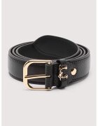 COCCINELLE Curea de piele cu catarama metalica Metal - Negru