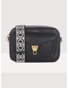 COCCINELLE Geanta crossbody de piele cu barera detasabila Beat Soft - Auriu/Negru