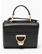 COCCINELLE Geanta crossbody de piele cu bareta de umar Arlettis Signature - Negru