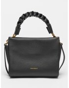 COCCINELLE Geanta crossbody din piele cu aspect granulat Boheme Grana - Negru stins - 18x23x10
