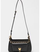 COCCINELLE Geanta crossbody din piele cu bareta detasabila din lant Beat Generatio - Negru