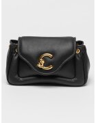 COCCINELLE Geanta crossbody din piele cu bareta din lant C-Me - Negru