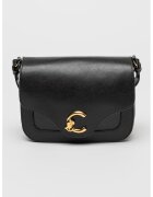 COCCINELLE Geanta crossbody din piele cu clapa C-Me - Negru
