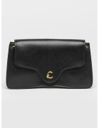COCCINELLE Geanta crossbody din piele cu logo - Negru