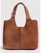 COCCINELLE Geanta hobo de piele intoarsa C-Easy - Caramel