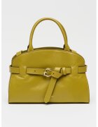 COCCINELLE Geanta tote de piele cu bareta decorativa Sabine - Verde masliniu