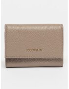 COCCINELLE Portofel pliabil de piele - Maro taupe