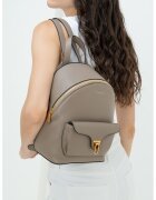 COCCINELLE Rucsac de piele cu detaliu logo Beat Generatio - Auriu/Maro taupe