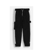 Coccodrillo Pantaloni de trening cu talie ajustabila si benzi contrastante