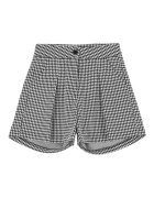Coccodrillo Pantaloni scurti fete poliester/viscoza/elastan - alb/negru
