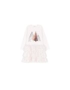 Coccodrillo Rochie fete - ecru - bumbac -