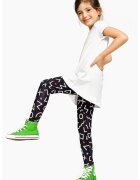  Colanti cu model geometric - Alb/Negru/Verde lime