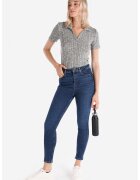 COLIN'S Blugi crop cu talie inalta - Bleumarin