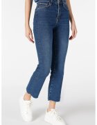 COLIN'S Blugi crop cu terminatie franjurata - Albastru