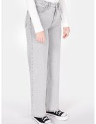 COLIN'S Blugi cu talie inalta si aspect decolorat - Gri deschis melange
