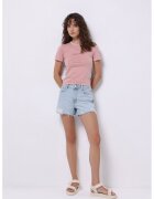 COLIN'S Blugi scurti din denim cu talie medie - Albastru pastel