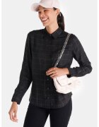 COLIN'S Camasa crosetata - Alb/Negru stins