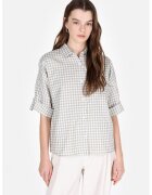COLIN'S Camasa cu model gingham cu maneci medii - Alb/Verde feriga