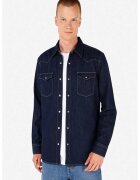 COLIN'S Camasa de bumbac cu buzunare pe piept - BLUE