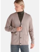 COLIN'S Cardigan cu decolteu in V si buzunare aplicate - Maro taupe deschis