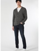 COLIN'S Cardigan cu nasturi si decolteu in V - Gri inchis melange