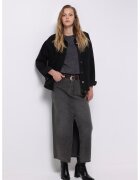 COLIN'S Fusta de denim cu slit frontal - Gri antracit