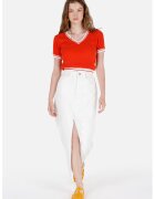 COLIN'S Fusta din denim cu slit frontal - Alb