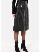 COLIN'S Fusta midi din piele ecologica - Negru