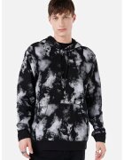 COLIN'S Hanorac cu snur de ajustare si model tie-dye - Alb/Negru