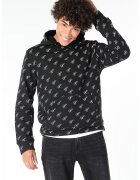 COLIN'S Hanorac din amestec de bumbac cu model text - Negru