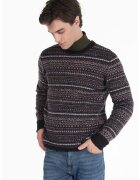 COLIN'S Pulover cu model fair isle - Negru/Gri/Rosu inchis