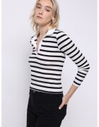COLIN'S Pulover slim fit cu model in dungi - Alb/Negru