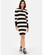 COLIN'S Rochie mini tricotata cu dungi - Negru/Alb murdar