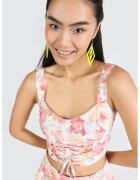 COLIN'S Top crop cu imprimeu floral - Alb/Roz